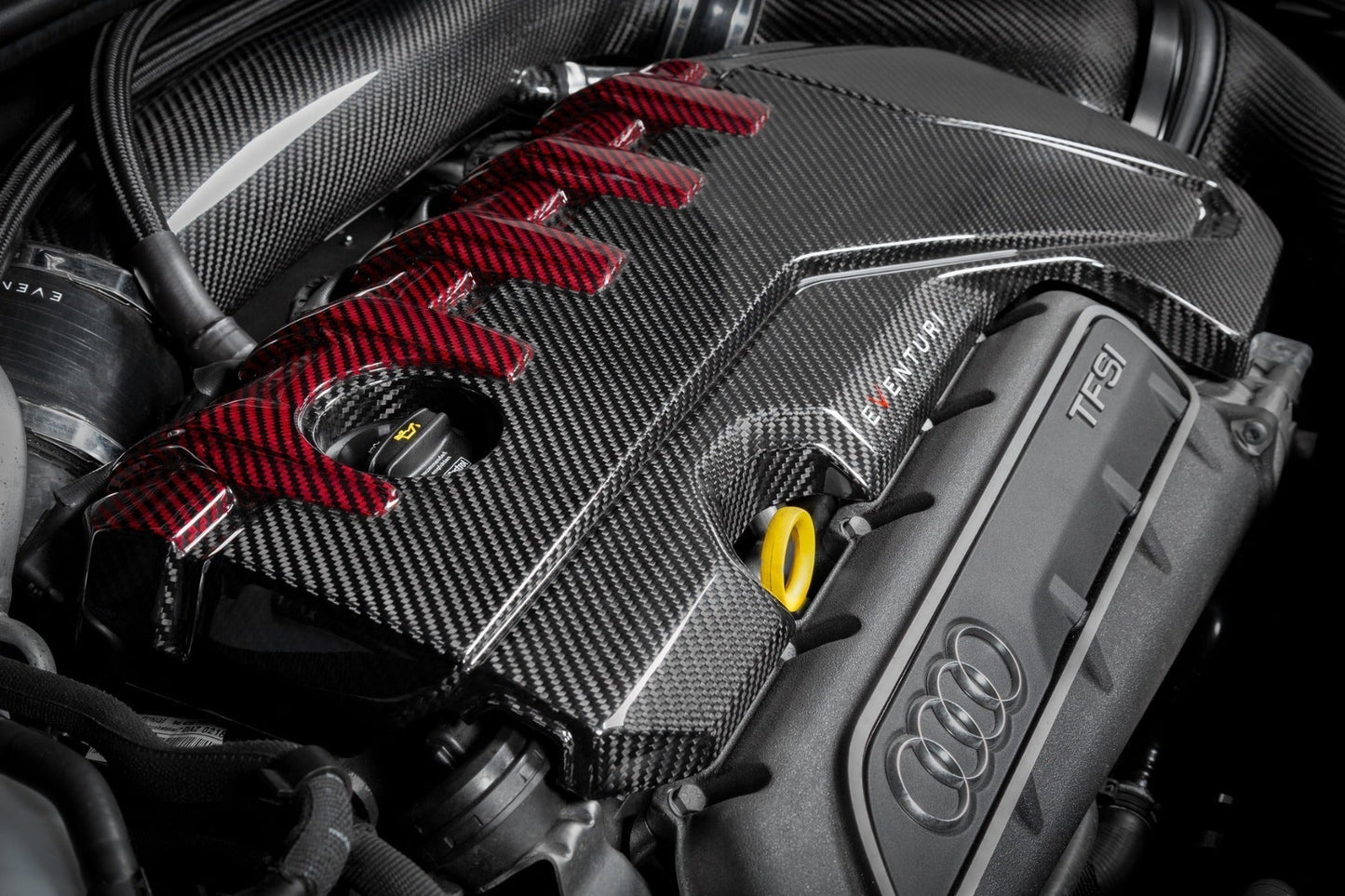 Audi RS3 Gen 2 TTRS 8S Black & Red Engine Cover