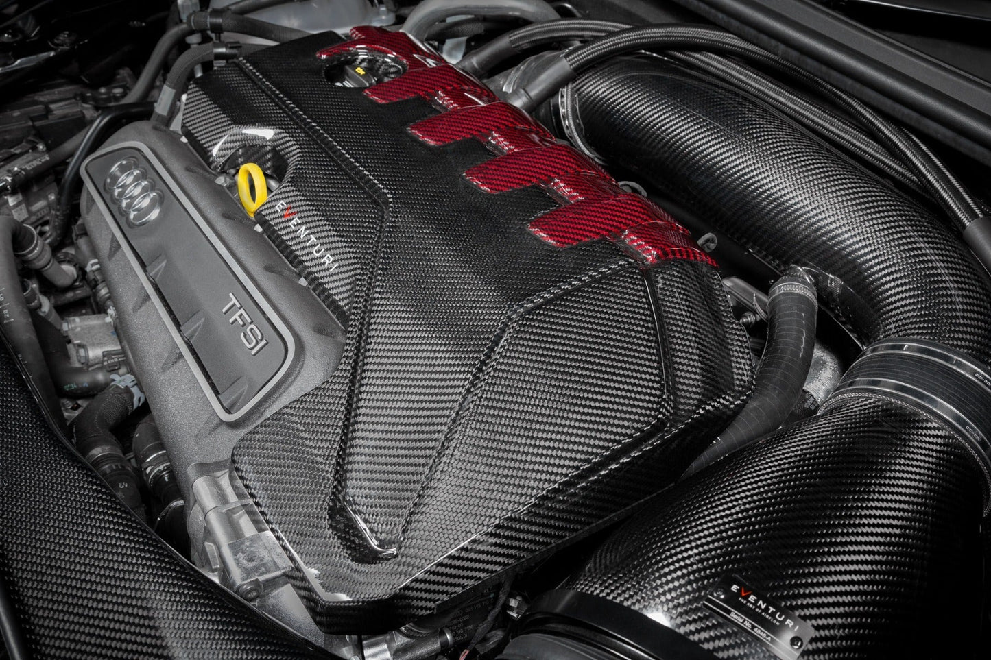 Audi RS3 Gen 2 TTRS 8S Black & Red Engine Cover